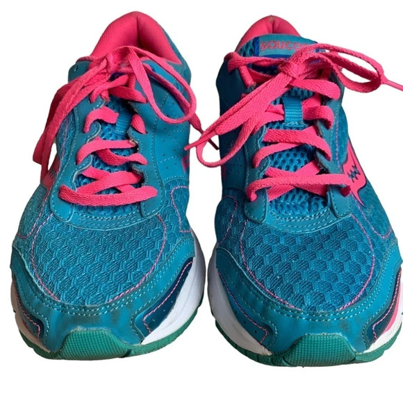 Saucony Women’s Outduel Sneakers Size  US 9.5 Pink Blue - Picture 4 of 16